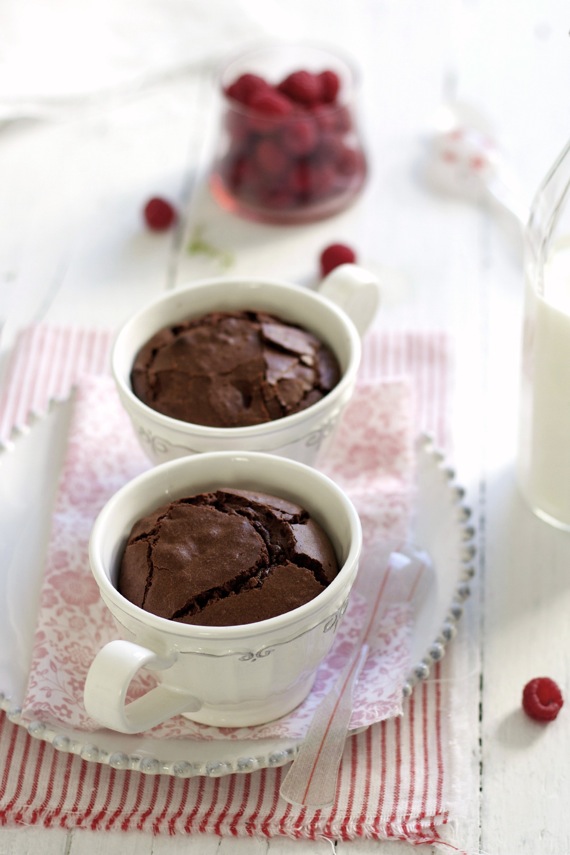 Coulant de chocolate (Molten chocolate cake)